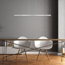 Luminosa Lighting Luminosa Dentsy 120Cm Bar Pendant Ceiling Light Matt Silver Led Dimmable 4000K Touch Dimmer - thumbnail 7
