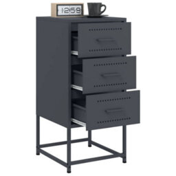 Vidaxl Bedside Cabinets 2 Pcs Anthracite 36X39X78 Cm Steel - thumbnail 4