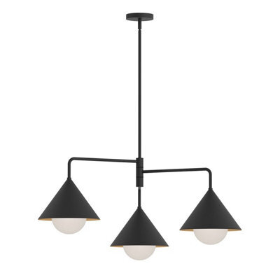 Luminosa Lighting Elstead Alora Mood Remyck Multi Arm Pendant Ceiling Light Contemporary Matt Black 3X E27 - image 1