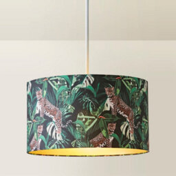 Valuelights Addalyn Green Jungle Animal Print Ceiling Lamp Shade (D)35Cm