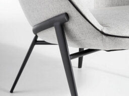 Angel Cerda Stylish Grey Fabric Armchair For Modern Homes - thumbnail 4