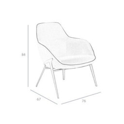Angel Cerda Stylish Grey Fabric Armchair For Modern Homes - thumbnail 5