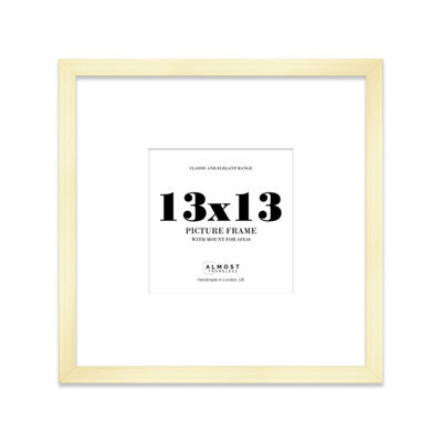 "13X13"" Gold Picture Frame - 13X13"" Square Frame With 10X10"" Mount For 13X13""/10X10"" Pictures Art Deco Style Room Decor, 1 Pack" - image 1