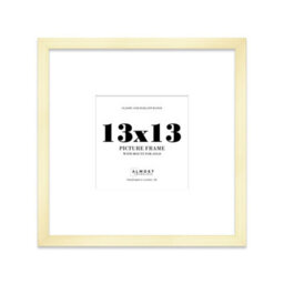 "13X13"" Gold Picture Frame - 13X13"" Square Frame With 10X10"" Mount For 13X13""/10X10"" Pictures Art Deco Style Room Decor, 1 Pack" - thumbnail 1