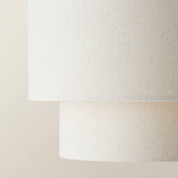 Valuelights Jodie Two Tier Natural Linen Ceiling Drum Lamp Shade (D)30Cm - thumbnail 4