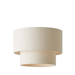 Valuelights Jodie Two Tier Natural Linen Ceiling Drum Lamp Shade (D)30Cm - thumbnail 6