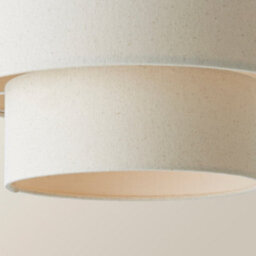 Valuelights Jodie Two Tier Natural Linen Ceiling Drum Lamp Shade (D)30Cm - thumbnail 5