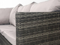 Hortus Alivio 5 Seater Rattan Sofa Set, Pe Rattan Garden Furniture Set With Coffee Table, Anti-Uv Cushions For Indoor Outdoor - thumbnail 5