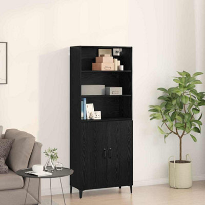 Walplus Sideboard 2 Pcs Black Oak 69.5 X 32.5 X 180 Cm Engineered Wood - image 1