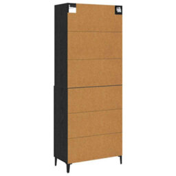 Walplus Sideboard 2 Pcs Black Oak 69.5 X 32.5 X 180 Cm Engineered Wood - thumbnail 8