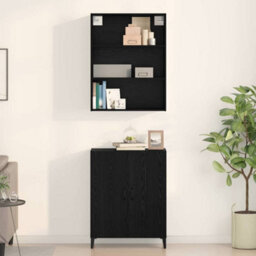 Walplus Sideboard 2 Pcs Black Oak 69.5 X 32.5 X 180 Cm Engineered Wood - thumbnail 4
