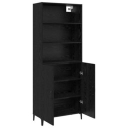 Walplus Sideboard 2 Pcs Black Oak 69.5 X 32.5 X 180 Cm Engineered Wood - thumbnail 5