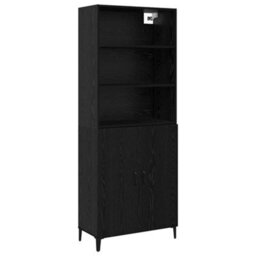 Walplus Sideboard 2 Pcs Black Oak 69.5 X 32.5 X 180 Cm Engineered Wood - thumbnail 2