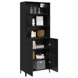 Walplus Sideboard 2 Pcs Black Oak 69.5 X 32.5 X 180 Cm Engineered Wood - thumbnail 3