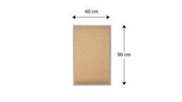Allboards Cork Display Case With Aluminium Frame 90X60Cm Lockable Poster Case With Cork Rear Panel - thumbnail 4
