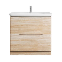 Plum&clay Eden Light Oak Floorstanding Vanity Unit With Round Resin Basin (W)940mm - thumbnail 2