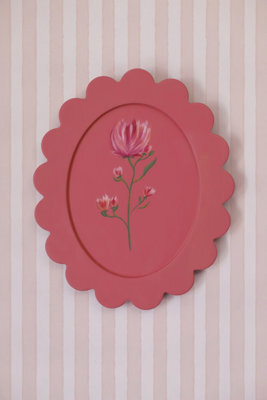 Wall Mounted Decorative Oval Scallop Plate/plaque - Paintable - 35Cm X 29Cm X 1.9Cm Mdf - Hello Nook - image 1