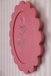 Wall Mounted Decorative Oval Scallop Plate/plaque - Paintable - 35Cm X 29Cm X 1.9Cm Mdf - Hello Nook - thumbnail 4