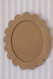 Wall Mounted Decorative Oval Scallop Plate/plaque - Paintable - 35Cm X 29Cm X 1.9Cm Mdf - Hello Nook - thumbnail 6