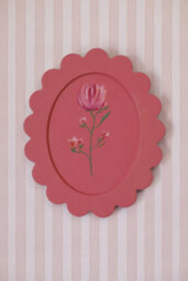 Wall Mounted Decorative Oval Scallop Plate/plaque - Paintable - 35Cm X 29Cm X 1.9Cm Mdf - Hello Nook - thumbnail 1