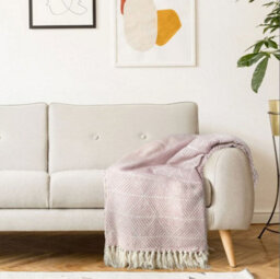 Geo Diamond Collection Recycled Cotton Throw - thumbnail 3