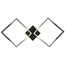 Luminosa Lighting Luminosa Maxxy Integrated Led Semi Flush Ceiling Light Matt Black 2X Led 3000K - thumbnail 4