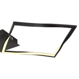 Luminosa Lighting Luminosa Maxxy Integrated Led Semi Flush Ceiling Light Matt Black 2X Led 3000K - thumbnail 5
