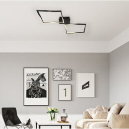 Luminosa Lighting Luminosa Maxxy Integrated Led Semi Flush Ceiling Light Matt Black 2X Led 3000K - thumbnail 8
