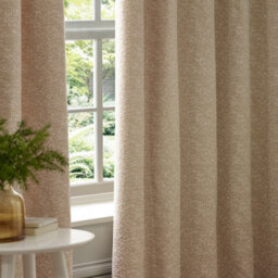 Paoletti Galaxy Fully Lined Chenille Eyelet Curtain Pair, Blush, (W) 168 X (D) 137Cm - thumbnail 4