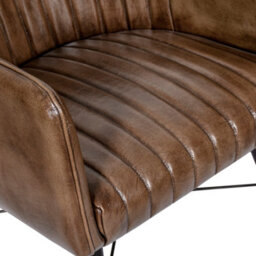 Real Genuine Leather Kitchen Dining Chair Tan Brown 76Cm High X 54Cm Wide X 61Cm Seat Height 49Cm Deep Only Legs To Attach - thumbnail 5
