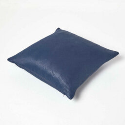 Homescapes Navy Blue Herringbone Chevron Cushion Cover Cover - thumbnail 4