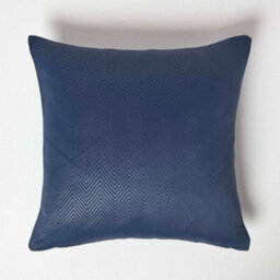 Homescapes Navy Blue Herringbone Chevron Cushion Cover Cover - thumbnail 1