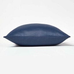 Homescapes Navy Blue Herringbone Chevron Cushion Cover Cover - thumbnail 3