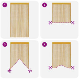 Walplus String Curtains 2 Pcs Gold 140X250 Cm - thumbnail 6
