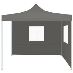 Berkfield Foldable Party Tent Pop-Up With 2 Sidewalls 3X3 M Anthracite - thumbnail 2