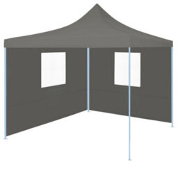 Berkfield Foldable Party Tent Pop-Up With 2 Sidewalls 3X3 M Anthracite - thumbnail 1