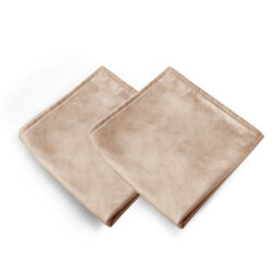 Deconovo Set Of 2 Velvet Outdoor Sofa Decorative Cushion Covers For Bedroom Decorative Bed Cushion 40 X 40 Cm Light Taupe - thumbnail 2
