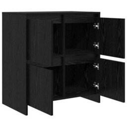 Berkfield Sideboard Black Oak 70 X 41 X 75 Cm Engineered Wood - thumbnail 5