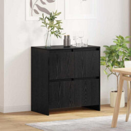 Berkfield Sideboard Black Oak 70 X 41 X 75 Cm Engineered Wood - thumbnail 4