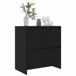 Berkfield Sideboard Black Oak 70 X 41 X 75 Cm Engineered Wood - thumbnail 3