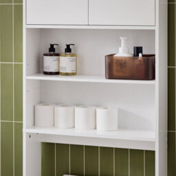 Sobuy Bzr165-W, Over Toilet Cabinet Bathroom Space Saver Bathroom Storage Cabinet Cupboard,white,w65Xd19.6Xh181 - thumbnail 5