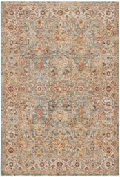 Blue Traditional Bordered Geometric Easy To Clean Rug For Dining Room Bed Room And Living Room-282Cm X 383Cm - thumbnail 8