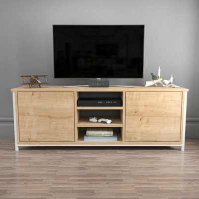 Decorotika Otis Tv Stand For Tv's Up To 63 Inch Gold And Anthracite - image 1
