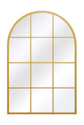 Mirroroutlet The Fenarc Gold Metal Framed Arched Garden Mirror 120Cm X 80Cm - thumbnail 2