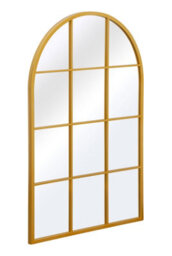 Mirroroutlet The Fenarc Gold Metal Framed Arched Garden Mirror 120Cm X 80Cm - thumbnail 3
