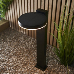500mm Outdoor Bollard Post Light - Pir Sensor - Textured Black & White Diffuser - thumbnail 5