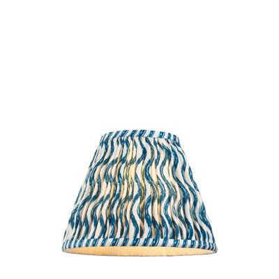 Loops Elegant 25Cm Handcrafted Marlin Blue Tapered Cylinder Lamp Shade - image 1