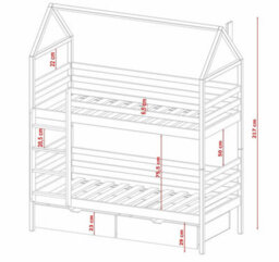 Arte Alex Cinnamon 90 X 190Cm Bunk Bed With Storage - Foam/bonnell Mattresses Included - thumbnail 2