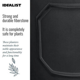 Idealist™ (Dia) 26Cm Plant Pot, Charcoal Grey Reinforced Stone Chelsea Planter, Cylinder Planter, Outdoor Plant Pot W30 H30 Cm - thumbnail 7