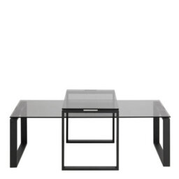 Furniture To Go Katrine Coffee Table Set With Smoked Glass Top - thumbnail 2
